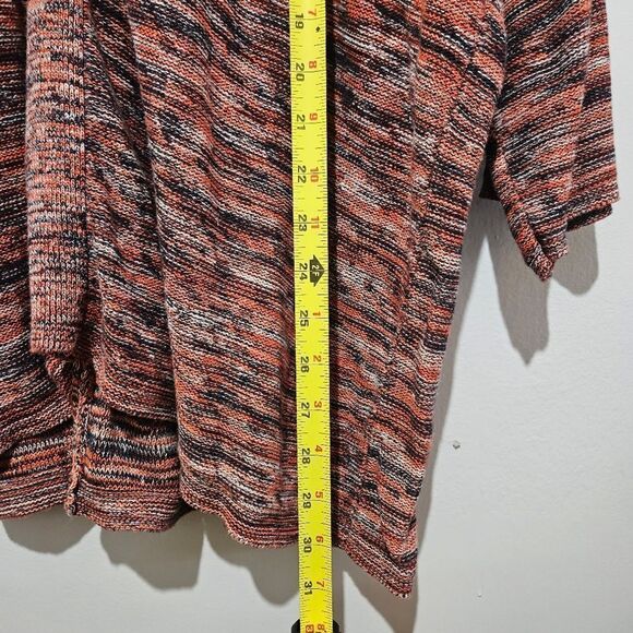 J.Jill Sweater Women Small Purejill Campari Marled Knit Red Black Oversize Boxy - Picture 13 of 13